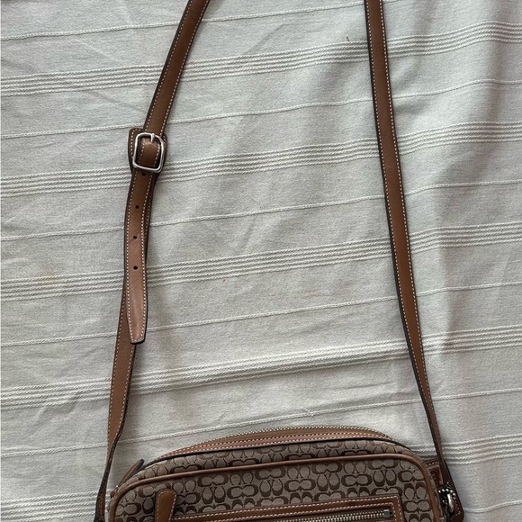 Coach Brown Monogram Crossbody Bag - Picture 3 of 9